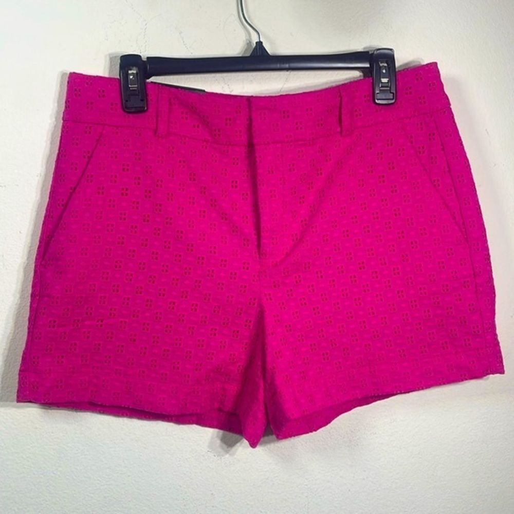 (B5) Banana Republic Factory Women,Embroidered Fabric‎ Cotton Shorts, Pink, S/8